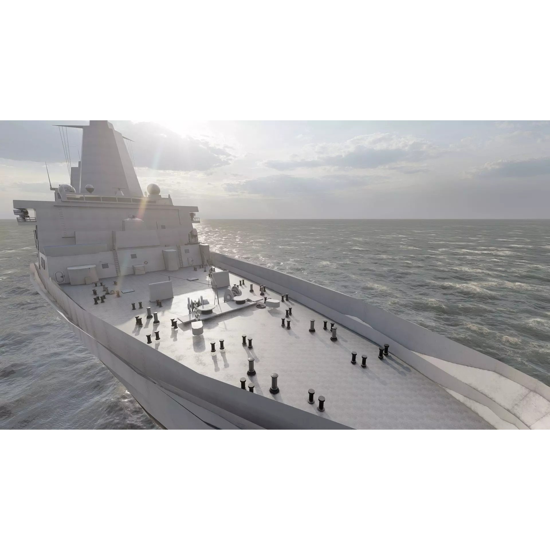 SAN ANTONIO CLASS DESTROYER - Game-Ready 3D Model - View 24