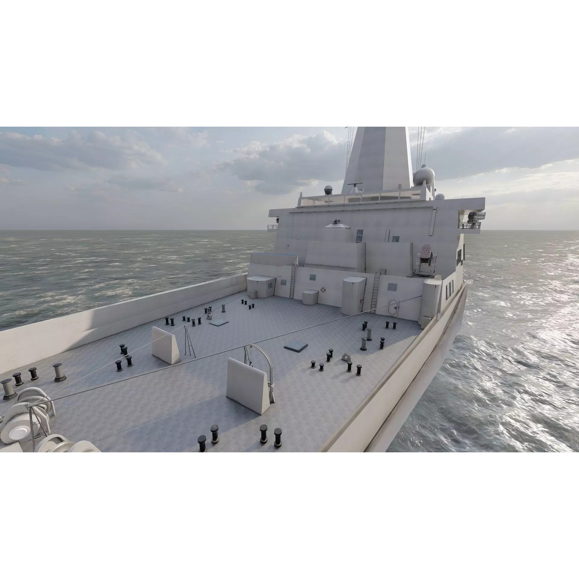 SAN ANTONIO CLASS DESTROYER - Game-Ready 3D Model - View 25