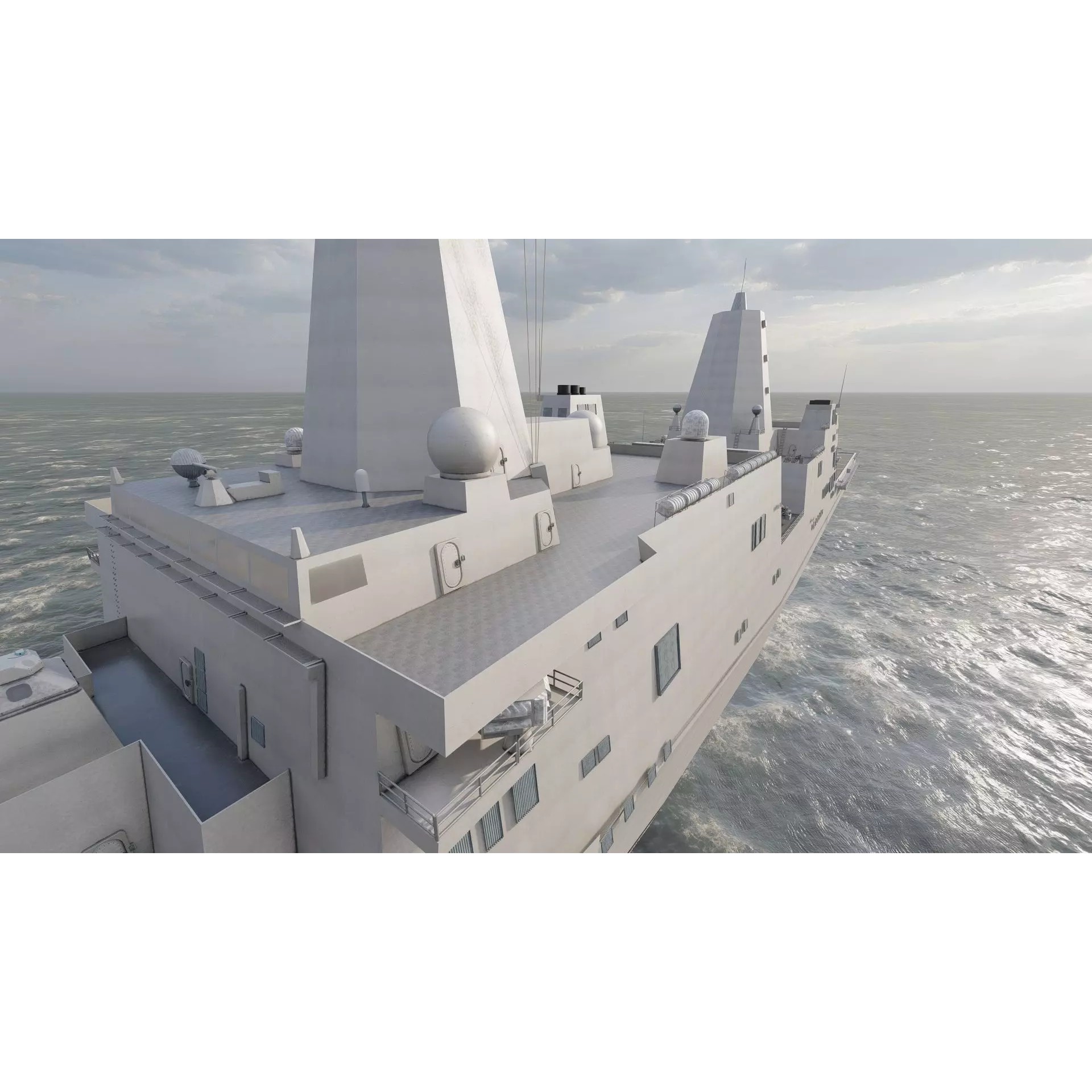 SAN ANTONIO CLASS DESTROYER - Game-Ready 3D Model - View 27