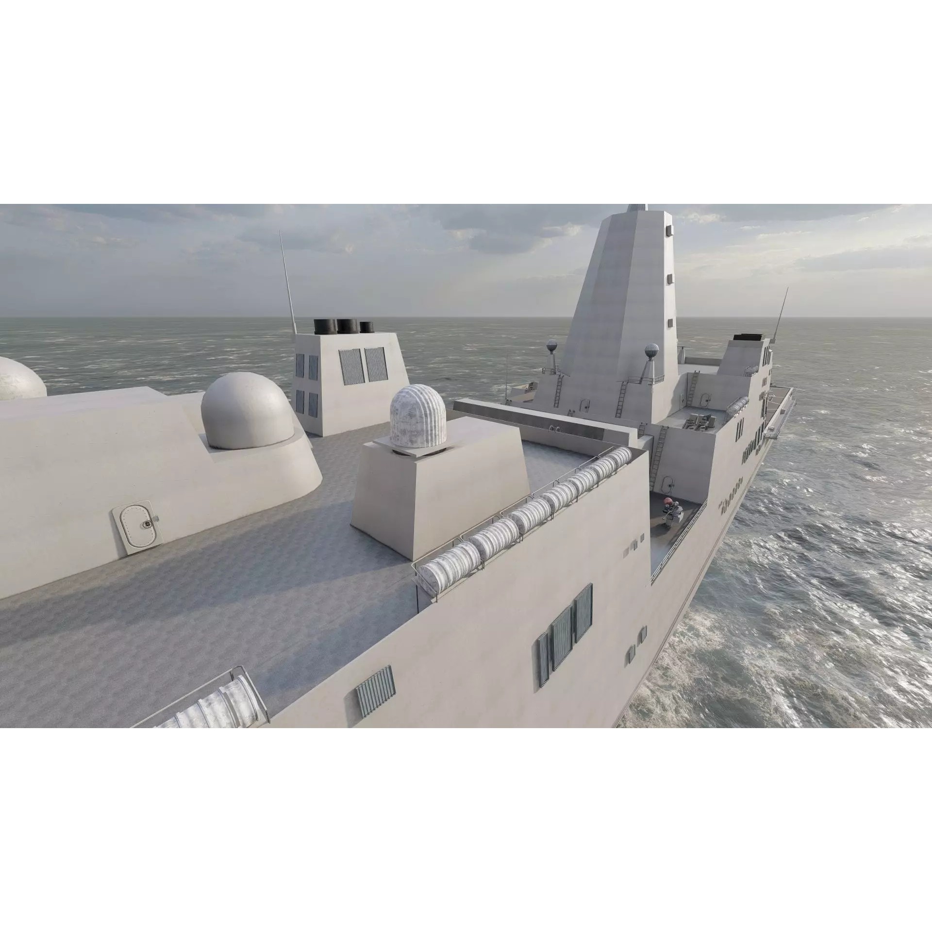 SAN ANTONIO CLASS DESTROYER - Game-Ready 3D Model - View 28