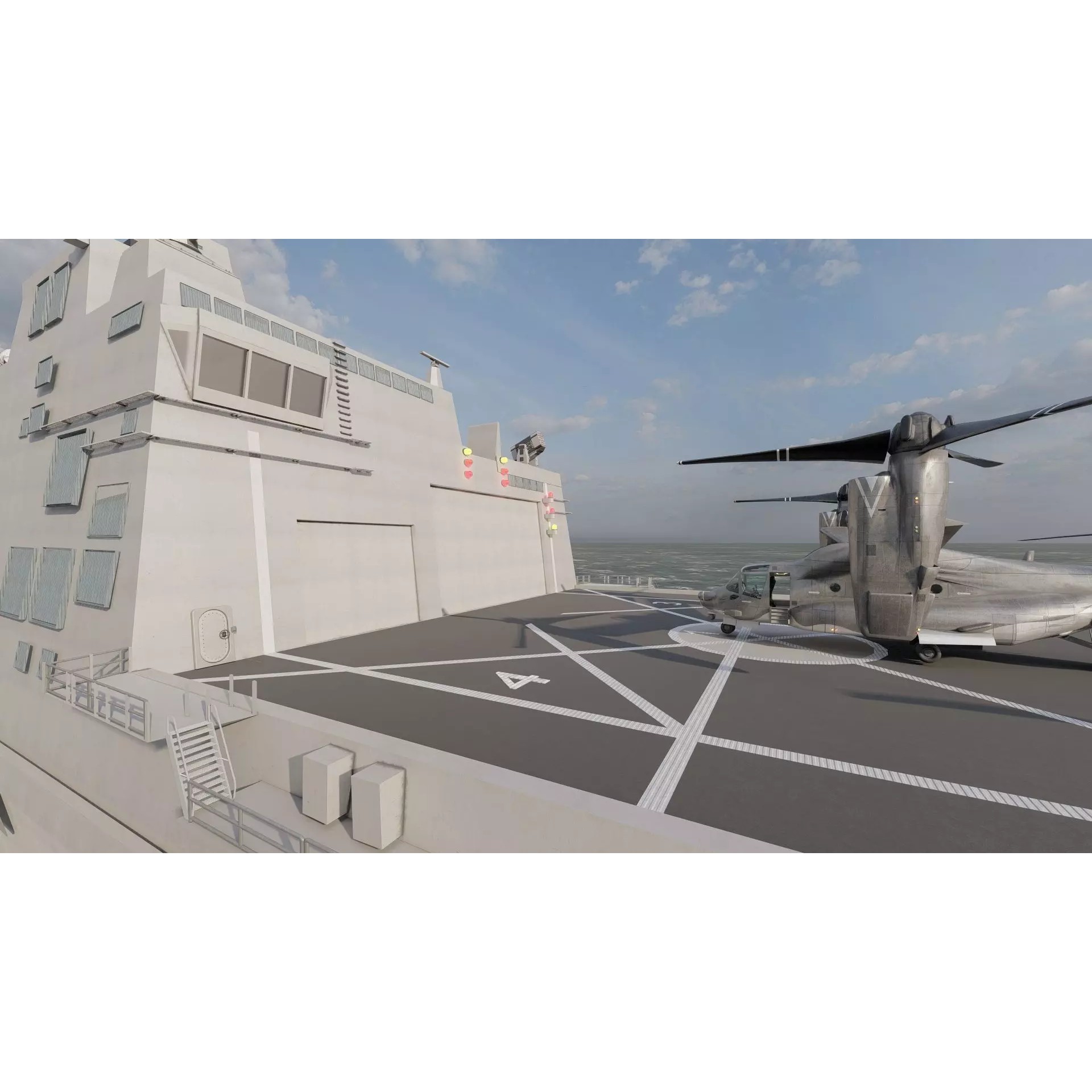 SAN ANTONIO CLASS DESTROYER - Game-Ready 3D Model - View 36