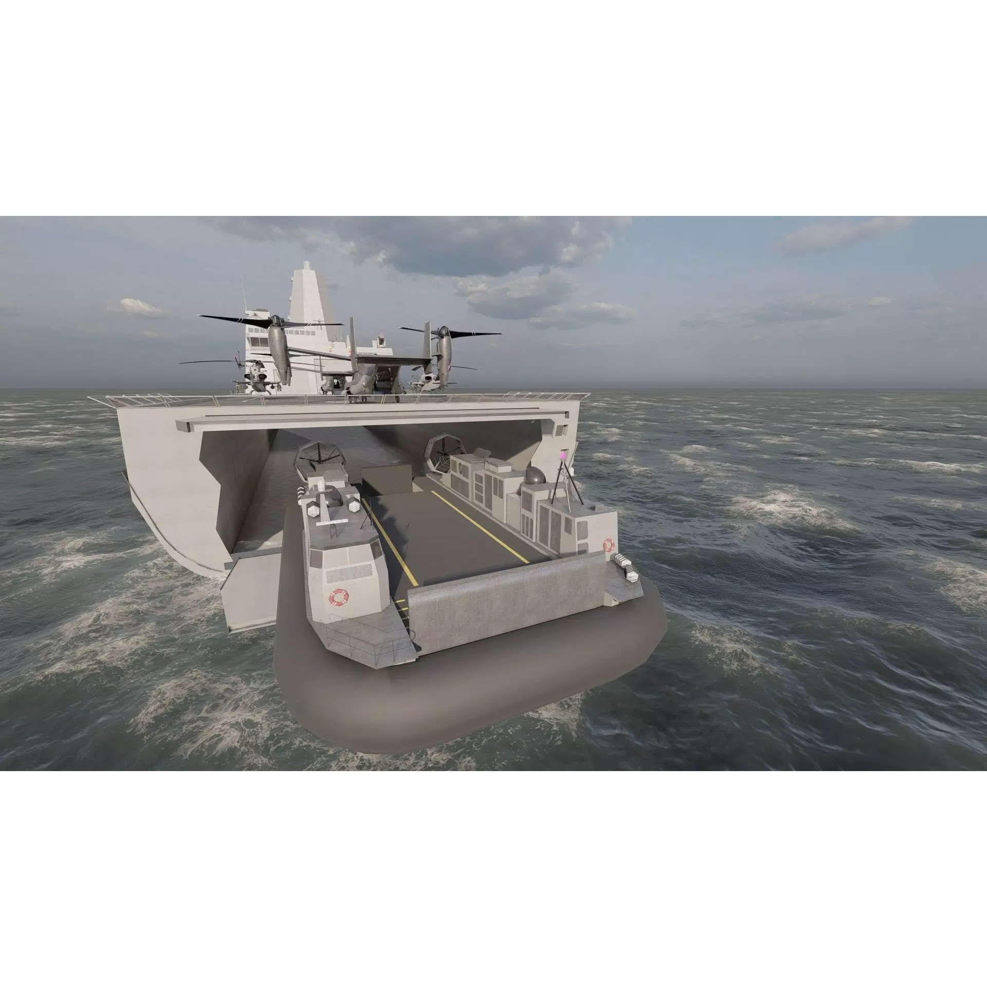 SAN ANTONIO CLASS DESTROYER - Game-Ready 3D Model - View 41