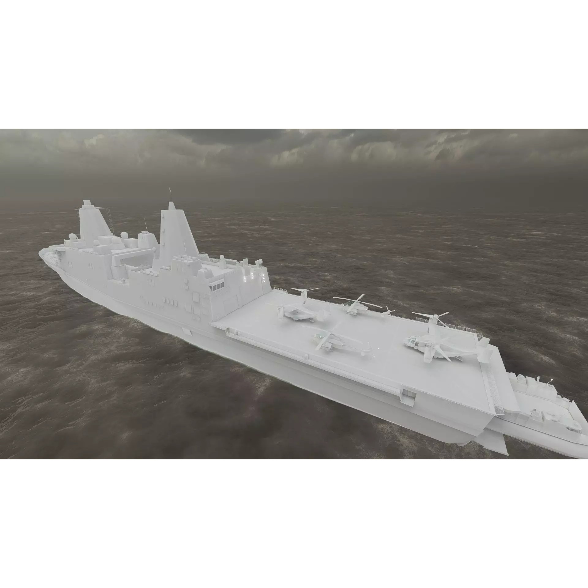 SAN ANTONIO CLASS DESTROYER - Game-Ready 3D Model - View 44