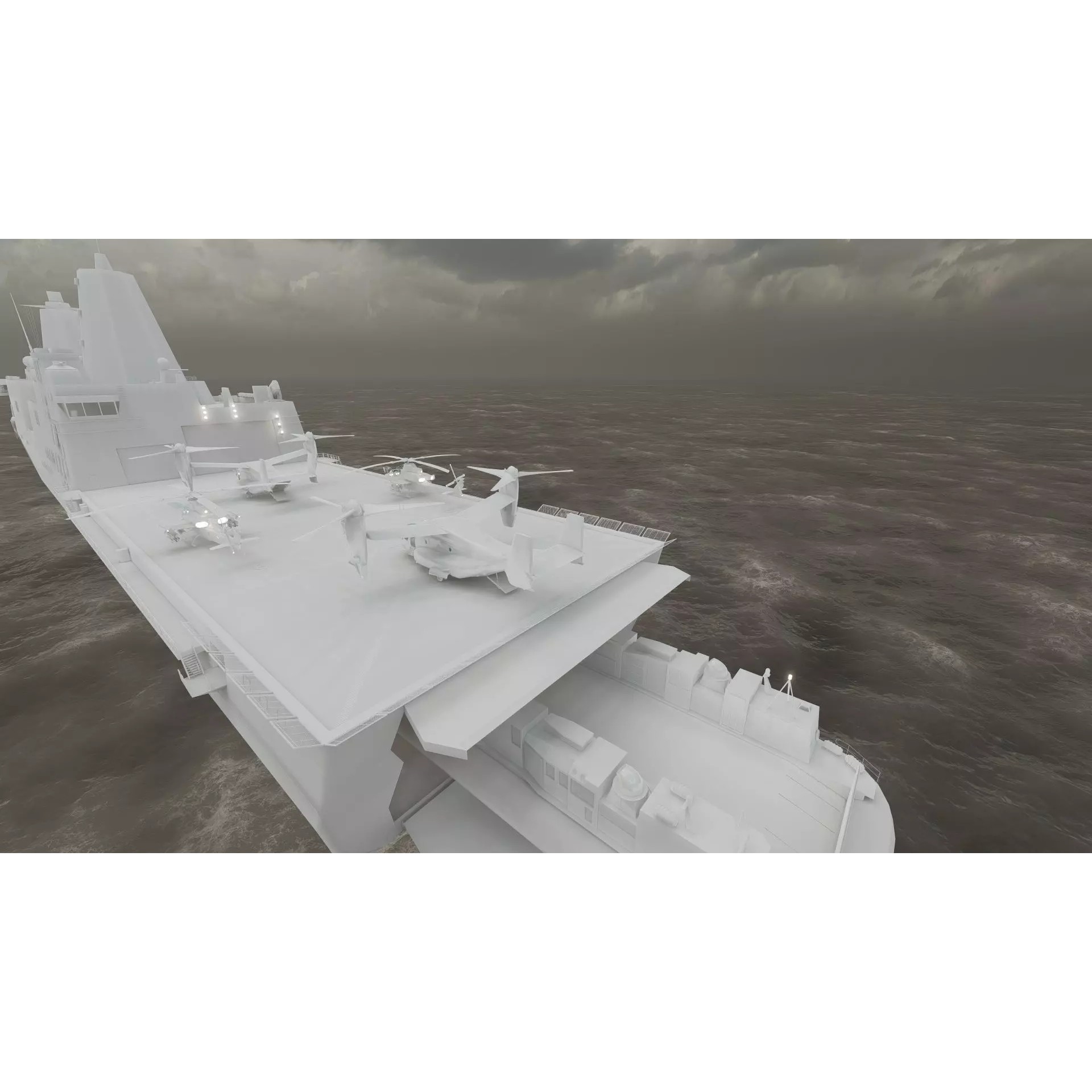 SAN ANTONIO CLASS DESTROYER - Game-Ready 3D Model - View 45