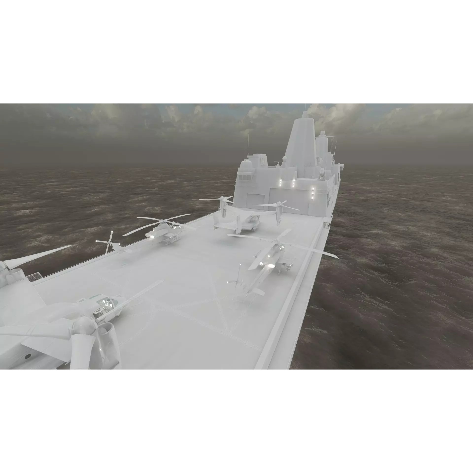 SAN ANTONIO CLASS DESTROYER - Game-Ready 3D Model - View 46
