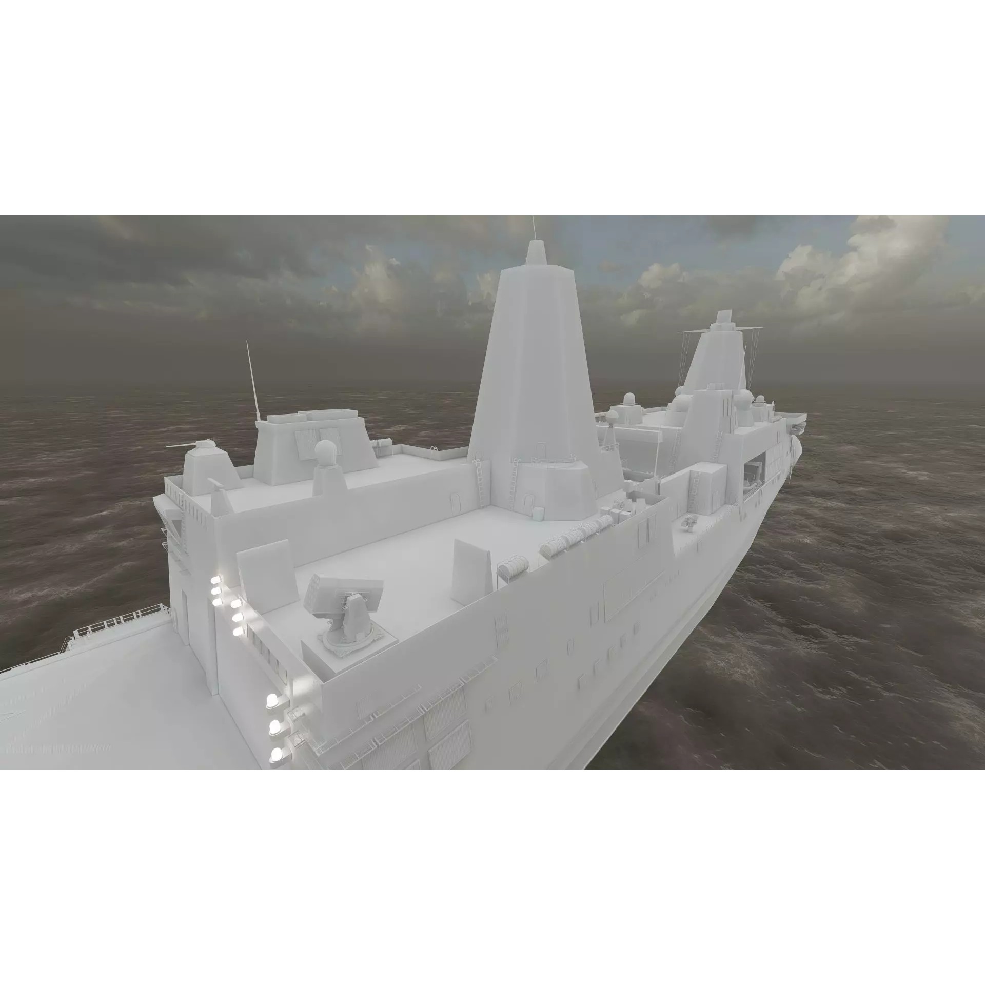 SAN ANTONIO CLASS DESTROYER - Game-Ready 3D Model - View 47