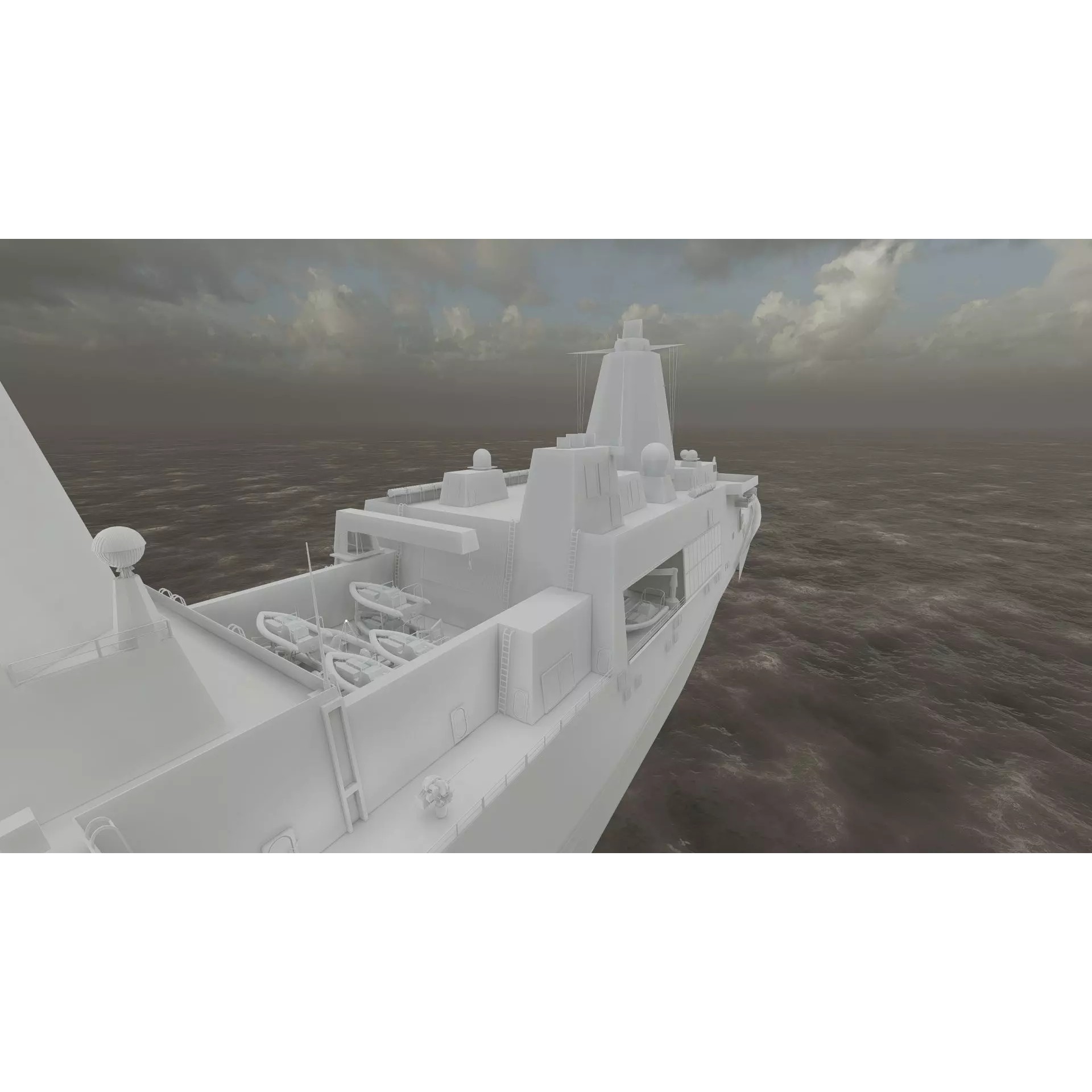 SAN ANTONIO CLASS DESTROYER - Game-Ready 3D Model - View 48