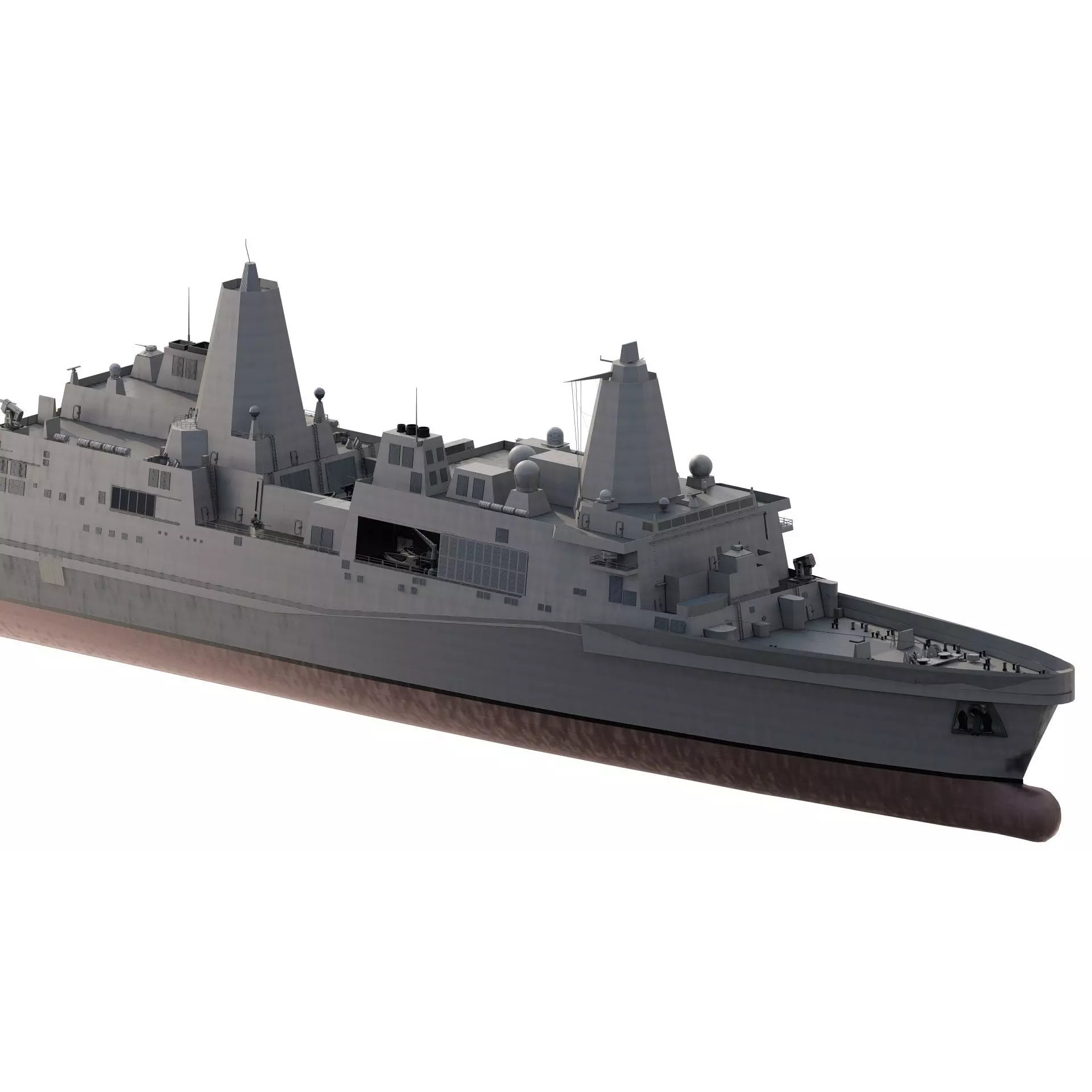 SAN ANTONIO CLASS DESTROYER - Game-Ready 3D Model - View 5