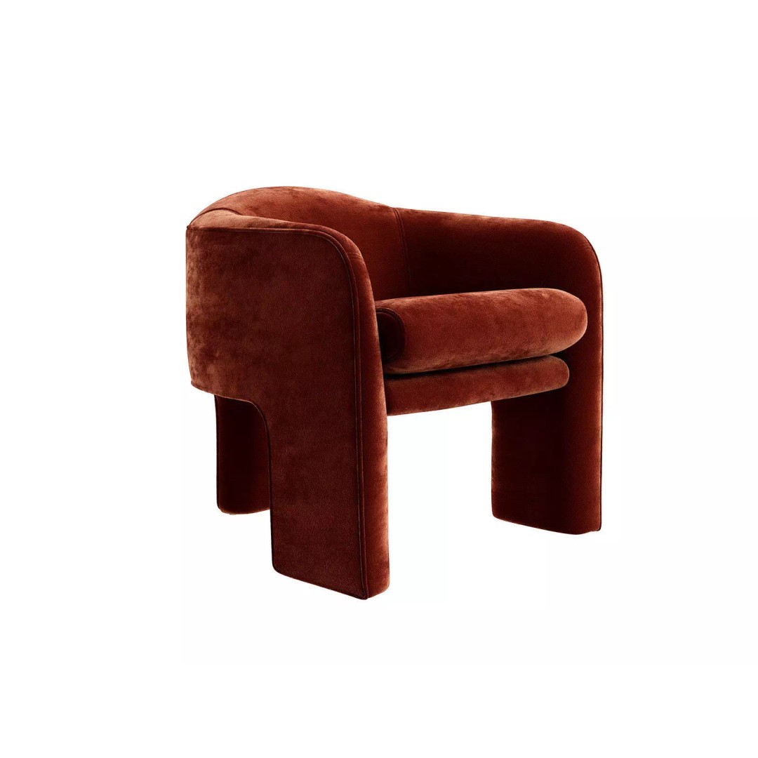 Club Chair 3D Model – Mid-Century Design, PBR Textures, FBX - View 2
