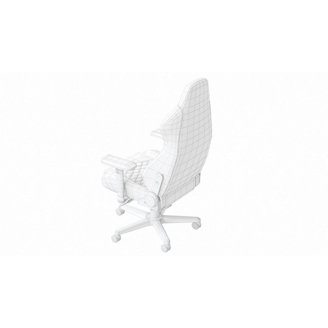 High-Quality Gaming Chair 3D Model – Hi-Poly Armchair for Interior Design - View 12