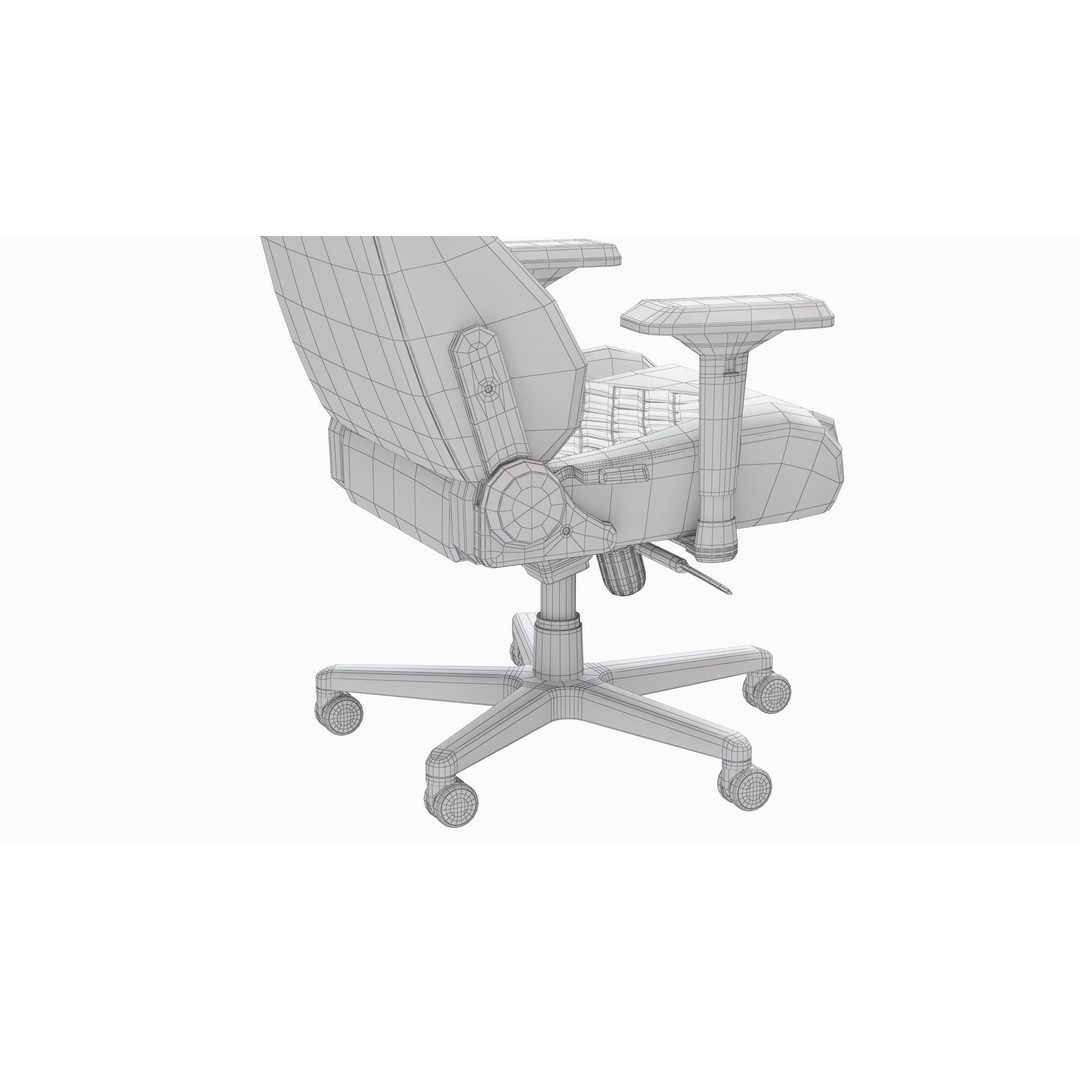 High-Quality Gaming Chair 3D Model – Hi-Poly Armchair for Interior Design - View 17