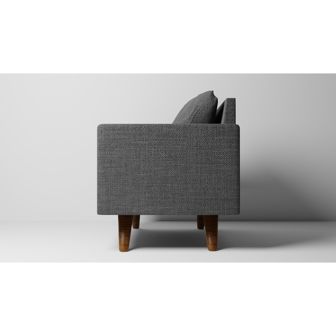Mid-Century Modern Armchair 3D Model – High Poly PBR Asset, FBX - View 5