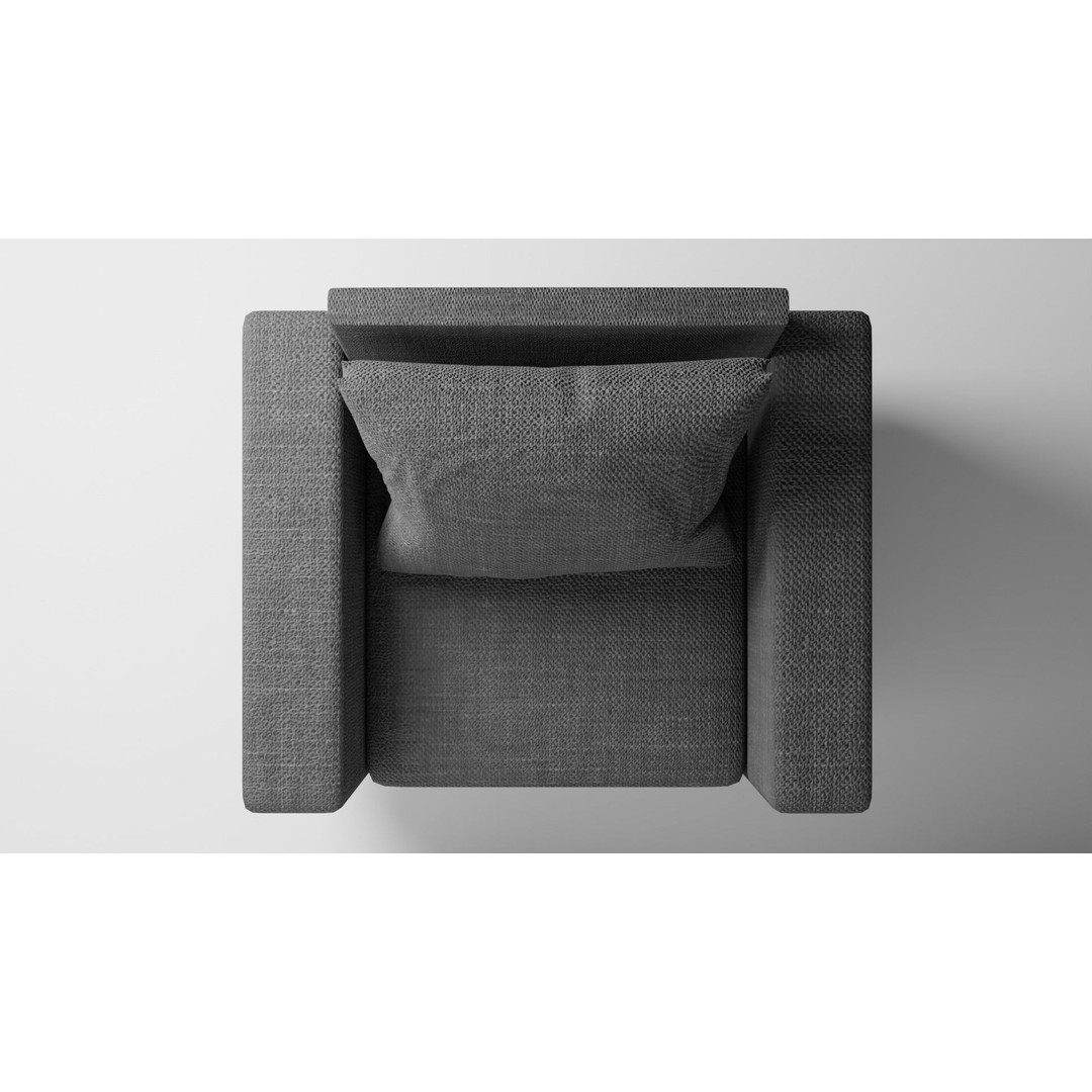 Mid-Century Modern Armchair 3D Model – High Poly PBR Asset, FBX - View 8