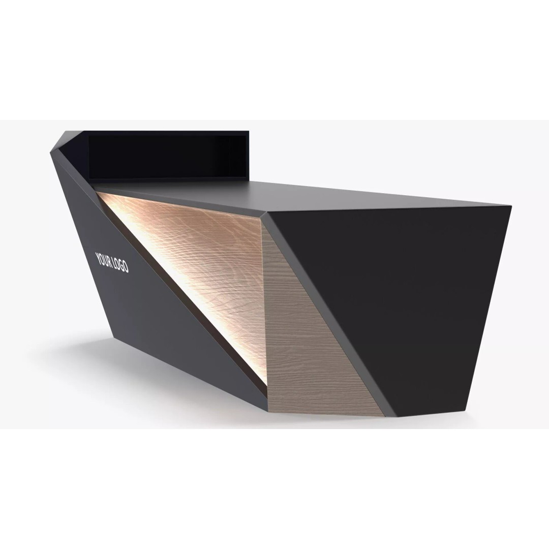 High Tech Reception Desk 3D Model – Modern Office Furniture, PBR Textures - View 15