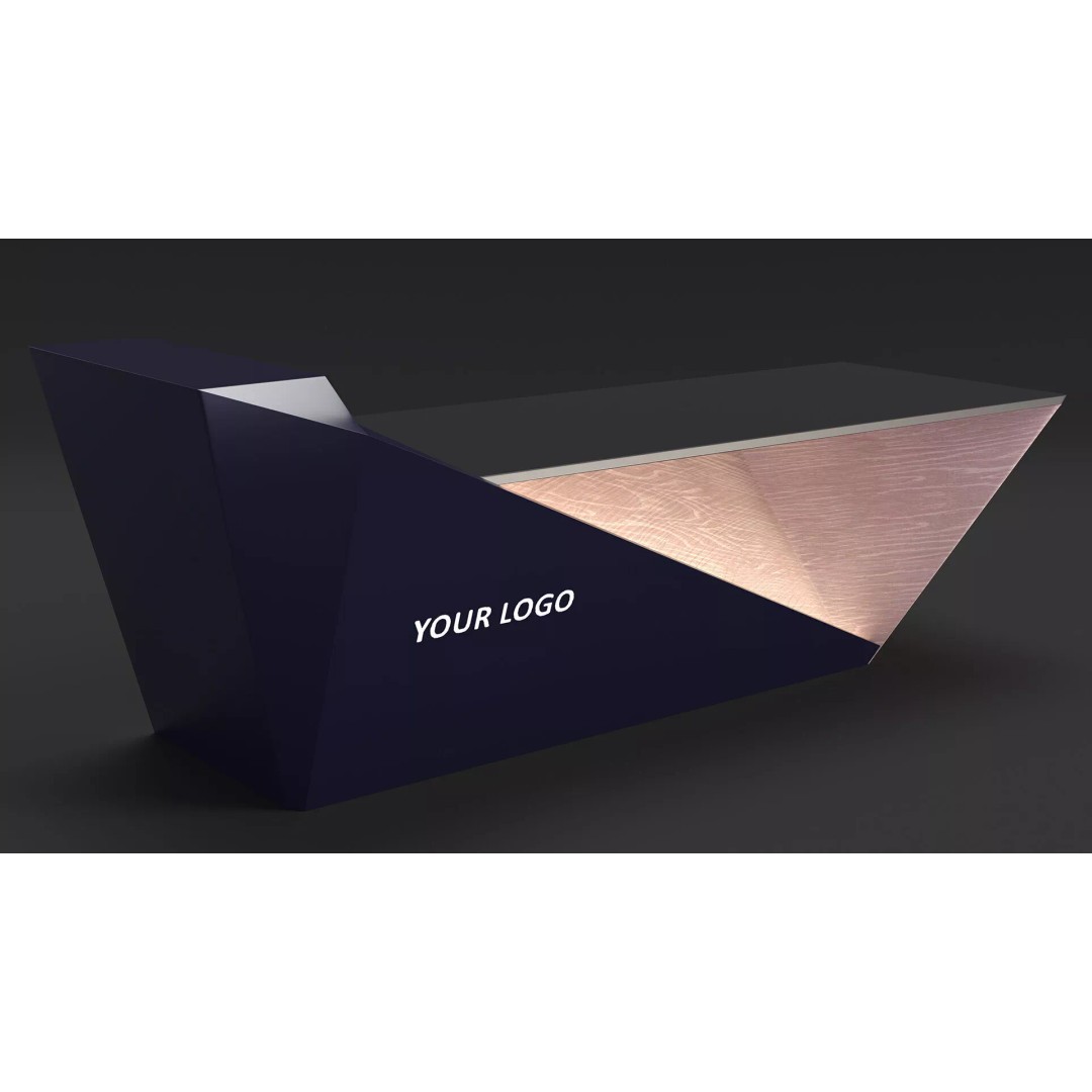 High Tech Reception Desk 3D Model – Modern Office Furniture, PBR Textures - View 8