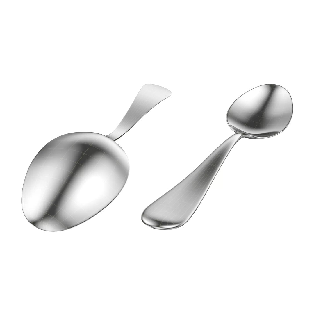 Dinner Spoon 3D Model – Photo-Realistic Cutlery, FBX, STL - View 15