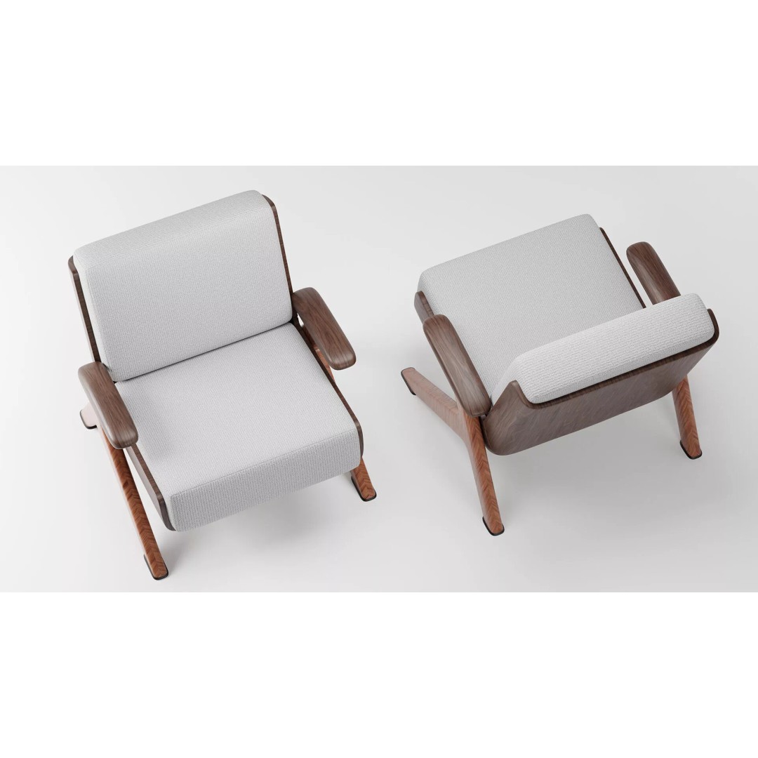 Lilliam Armchair 3D Model – Elegant Furniture Design, PBR Textures - View 5