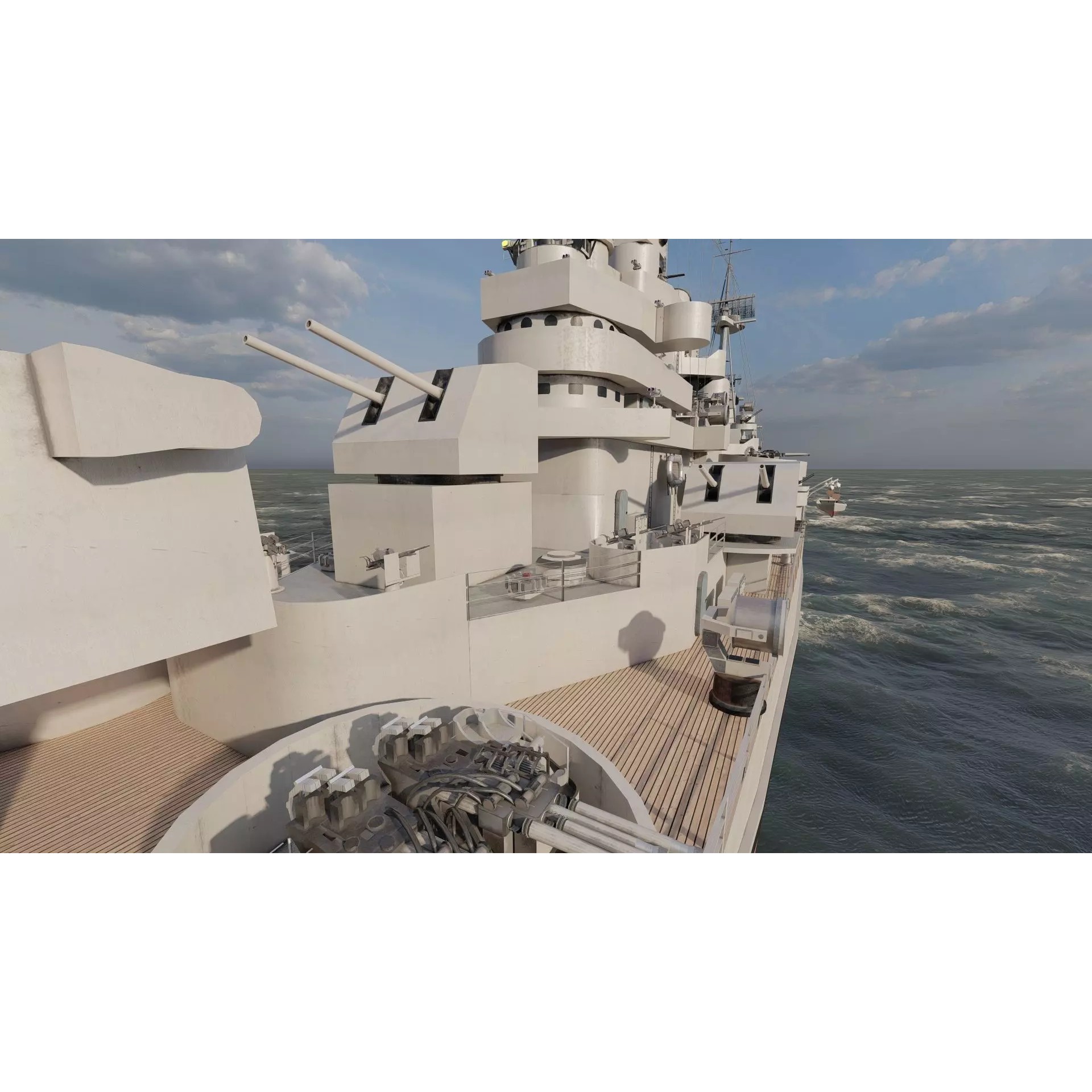 WW2 US Navy Heavy Cruiser Baltimore Class - Game-Ready 3D Model - View 28