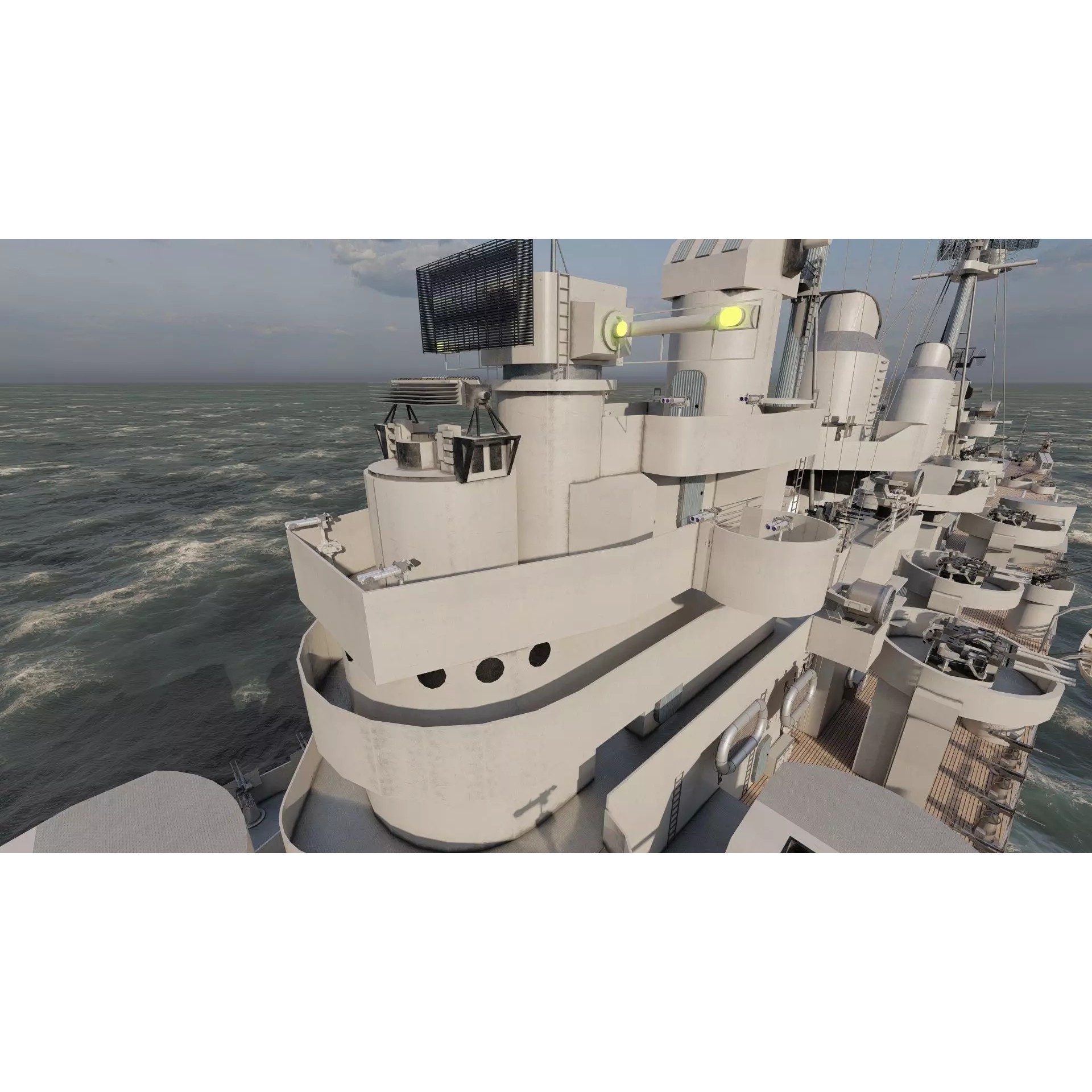 WW2 US Navy Heavy Cruiser Baltimore Class - Game-Ready 3D Model - View 30