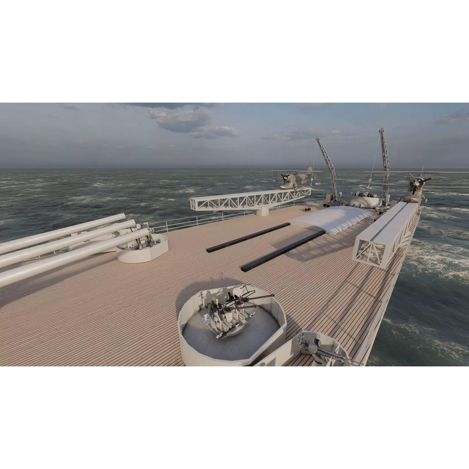 WW2 US Navy Heavy Cruiser Baltimore Class - Game-Ready 3D Model - View 38