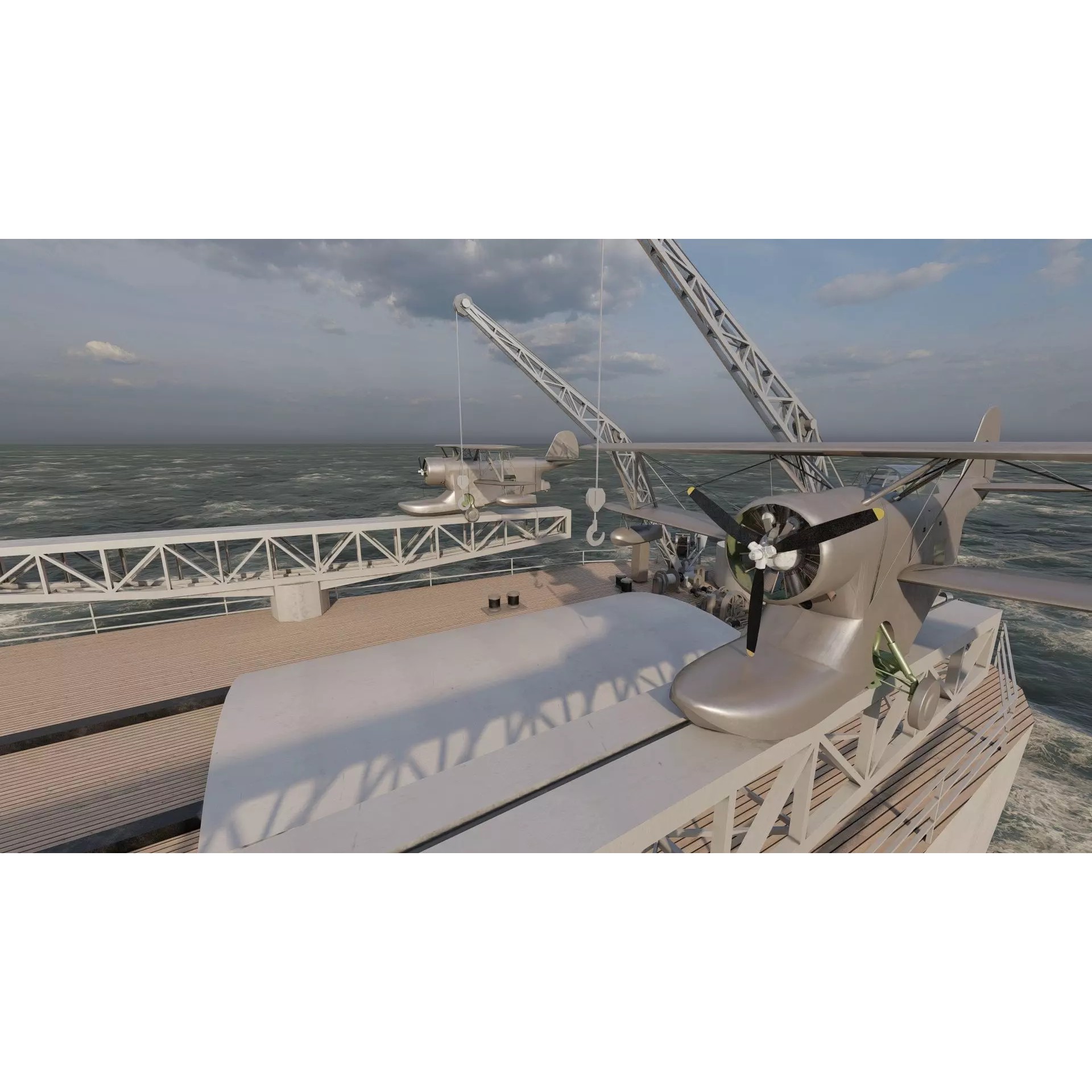 WW2 US Navy Heavy Cruiser Baltimore Class - Game-Ready 3D Model - View 39