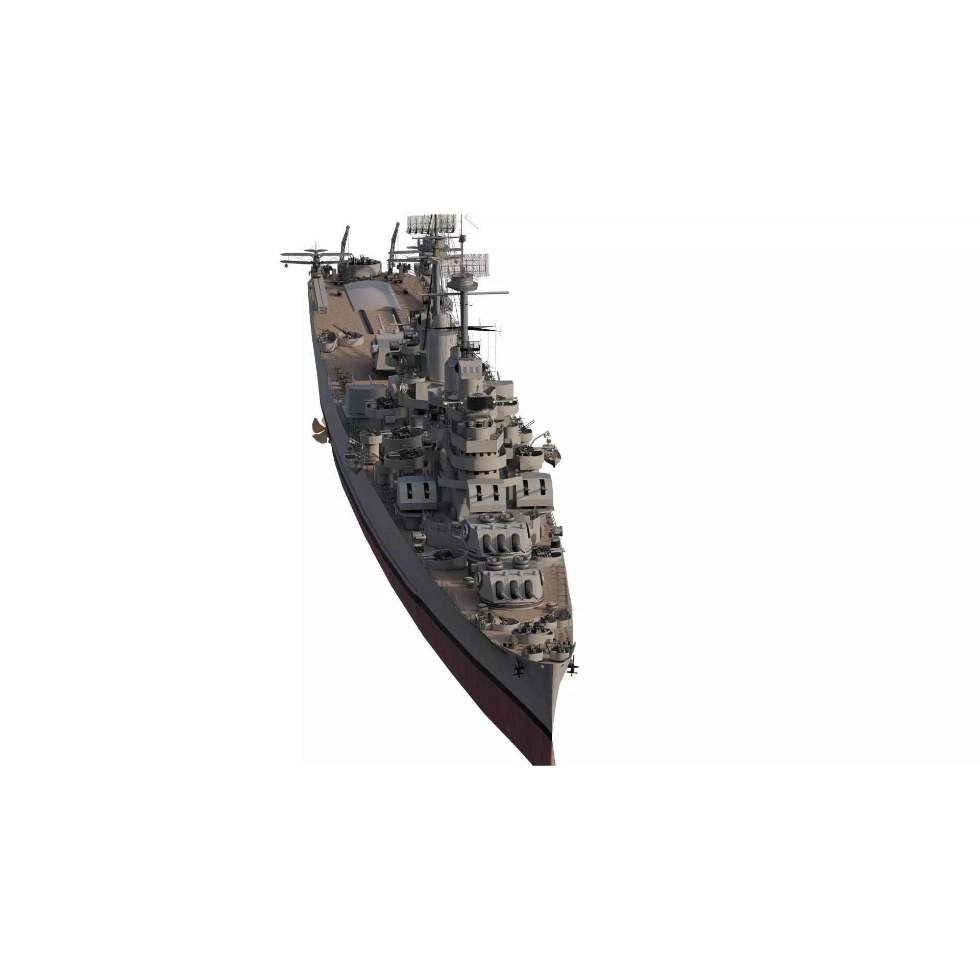 WW2 US Navy Heavy Cruiser Baltimore Class - Game-Ready 3D Model - View 4