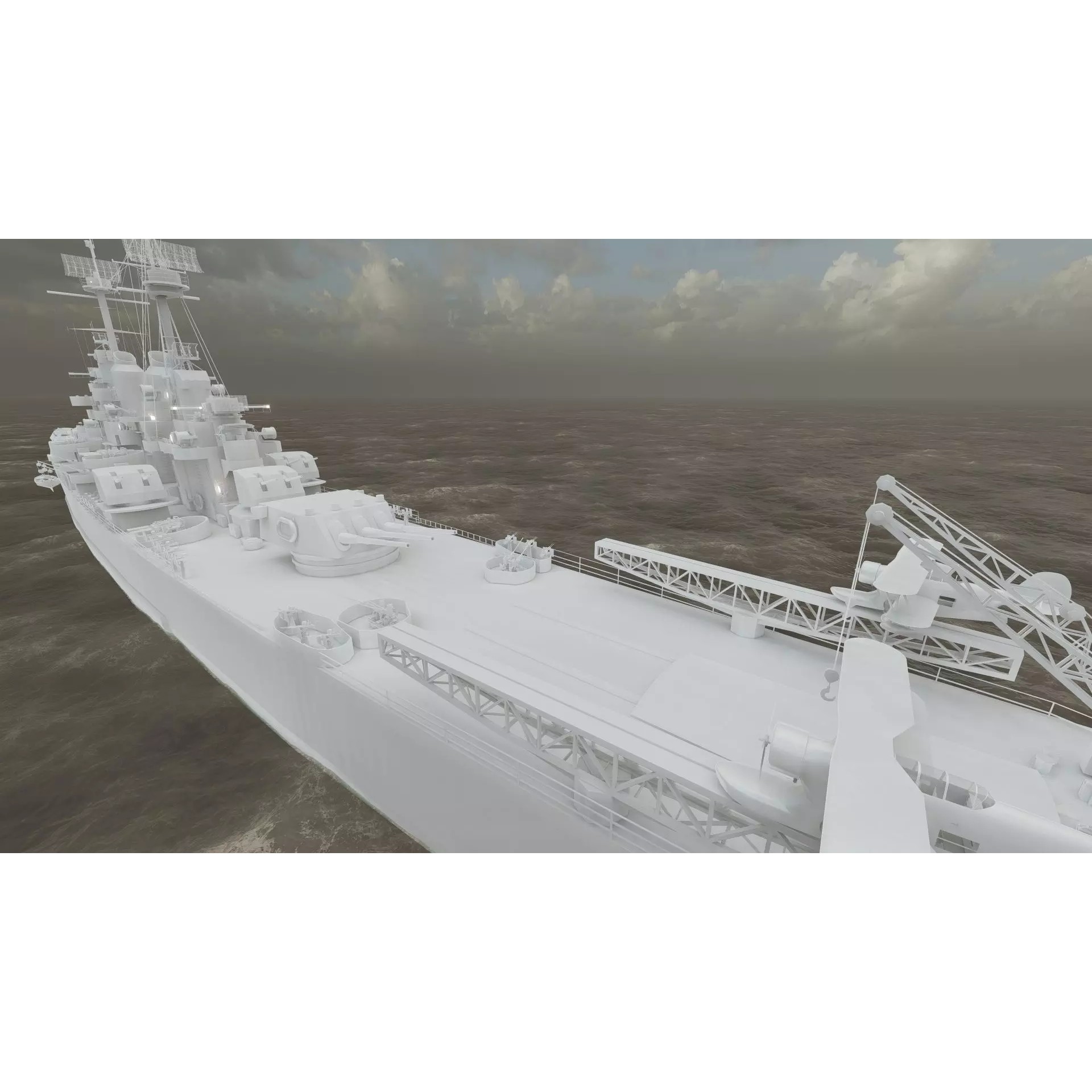 WW2 US Navy Heavy Cruiser Baltimore Class - Game-Ready 3D Model - View 42