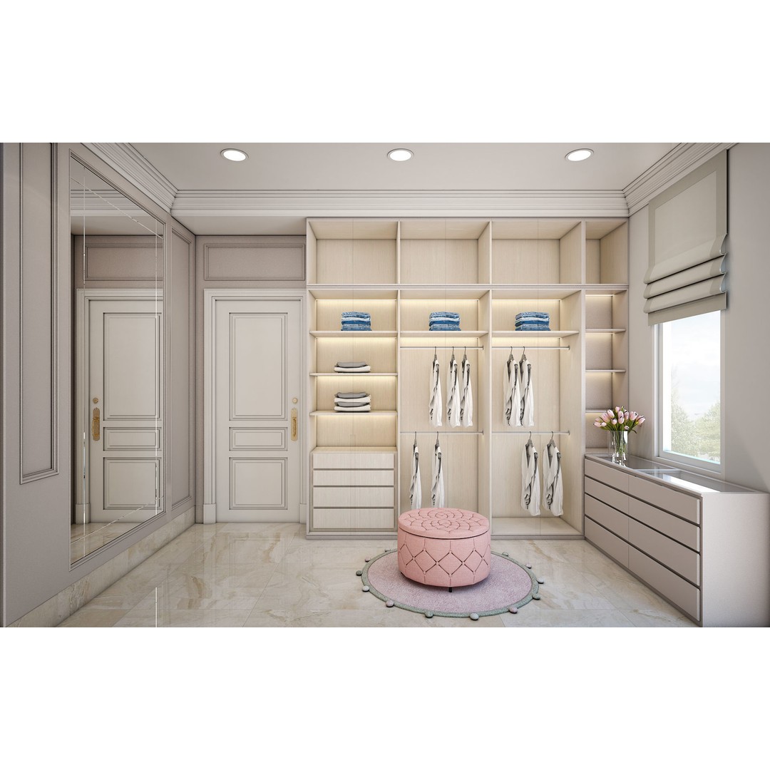 Pinky Girl Bedroom Set 3D Model – Charming Interior Design, SketchUp - View 7