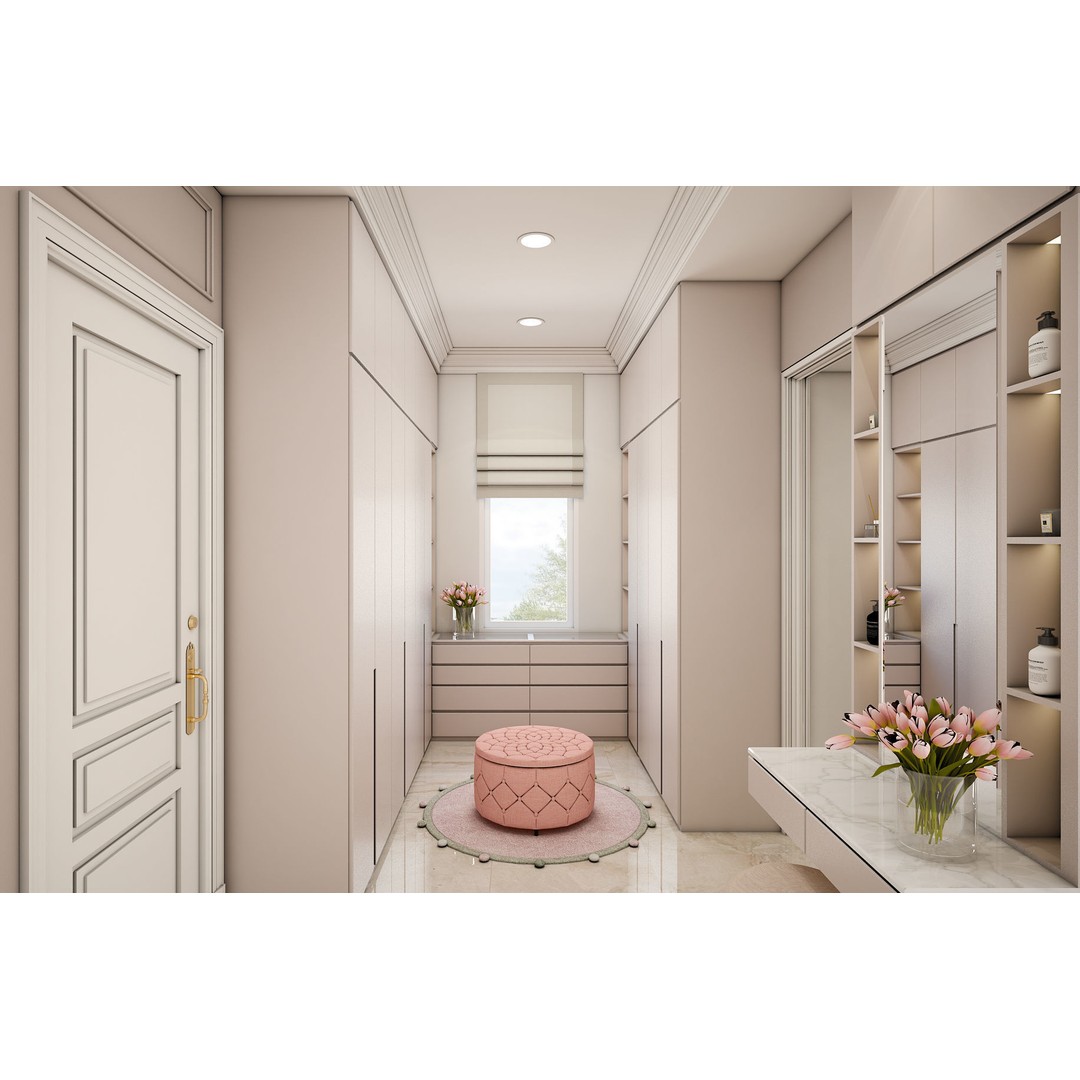 Pinky Girl Bedroom Set 3D Model – Charming Interior Design, SketchUp - View 8