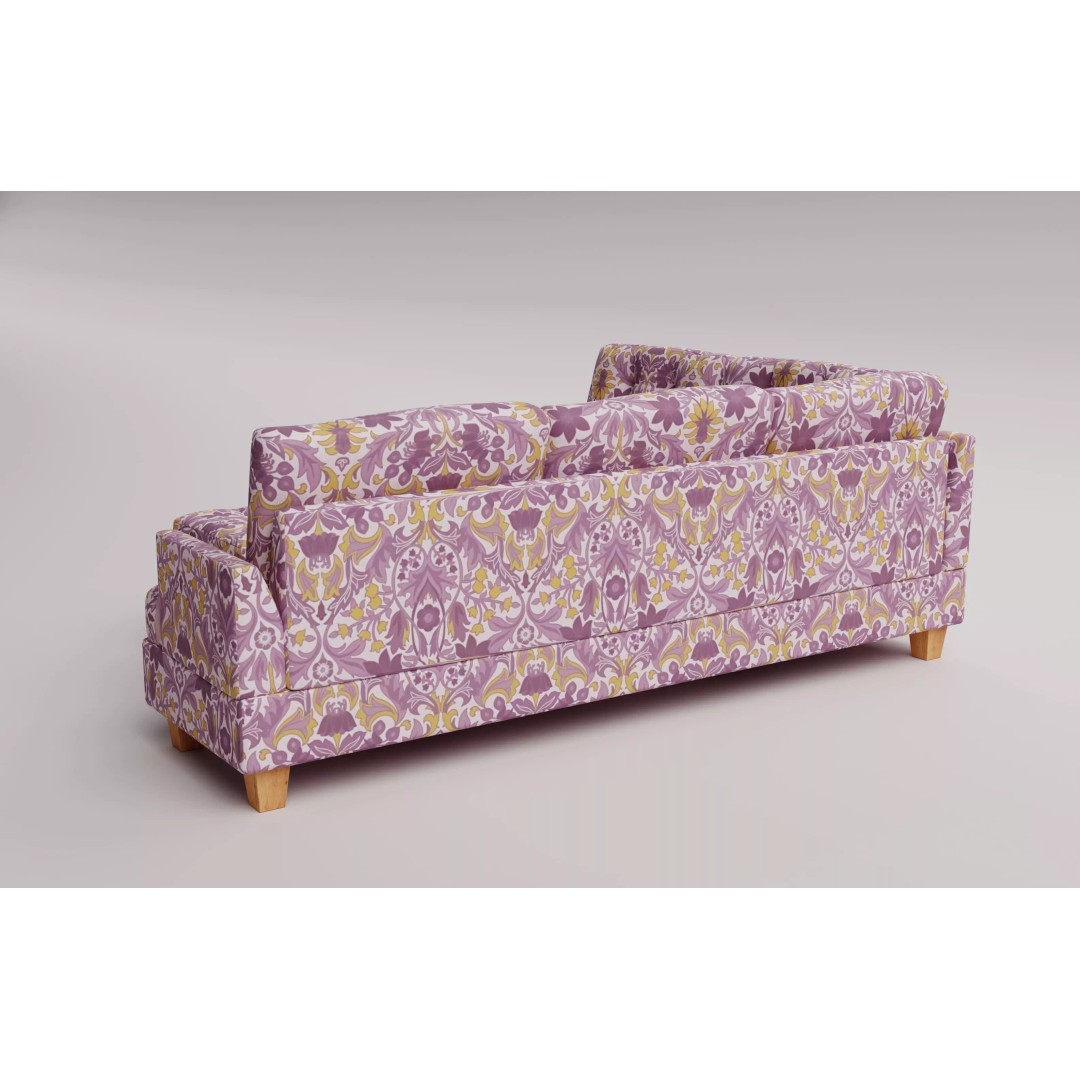 Tufted Fabric Sofa 3D Model – Modern Low-Poly Sectional, FBX - View 11