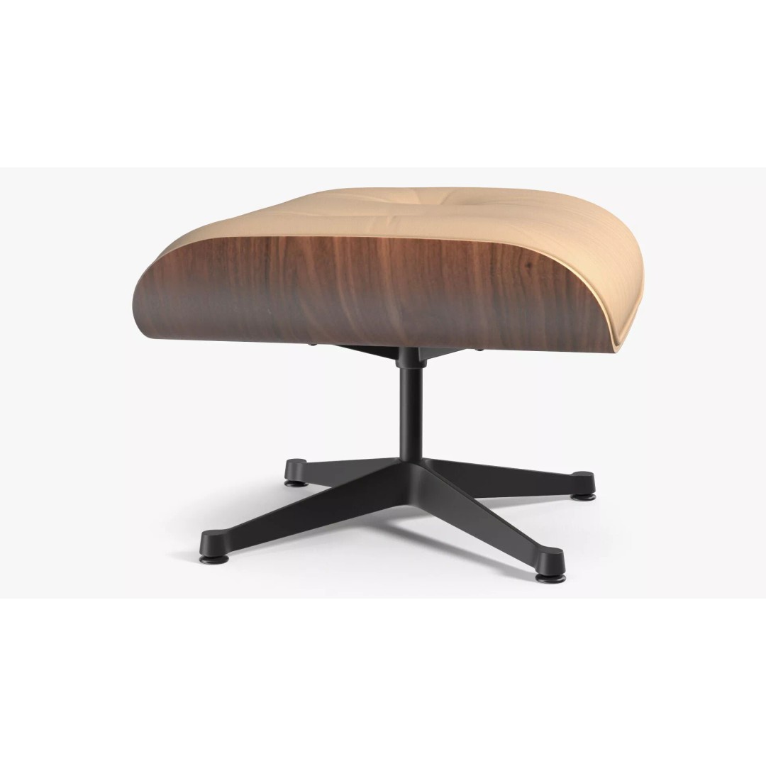 Lounge Chair Ottoman 3D Model – Modern Classic Design, PBR Textures - View 7