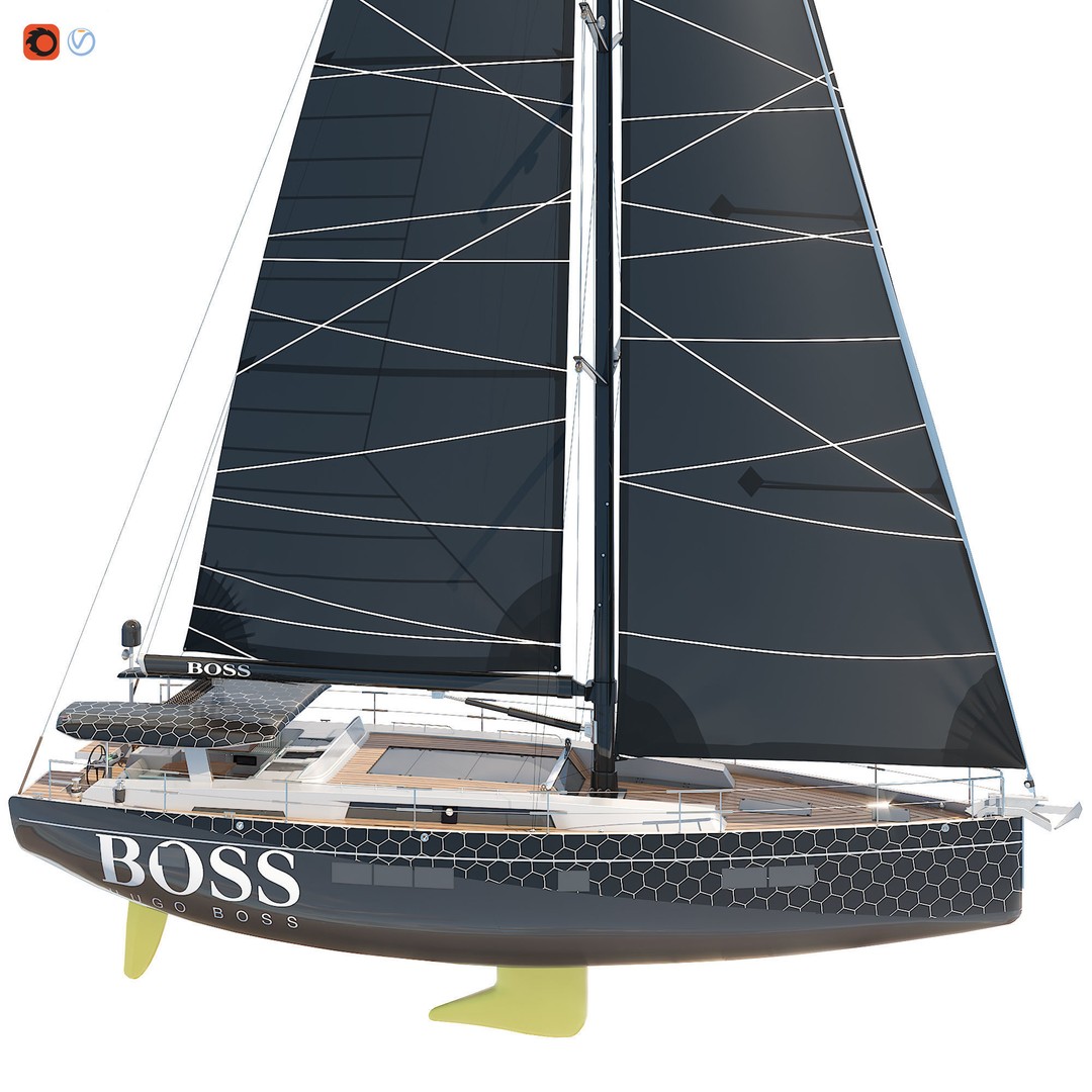 Hanse 675 Yacht 3D Model – High Poly Game Asset, FBX, PBR Textures