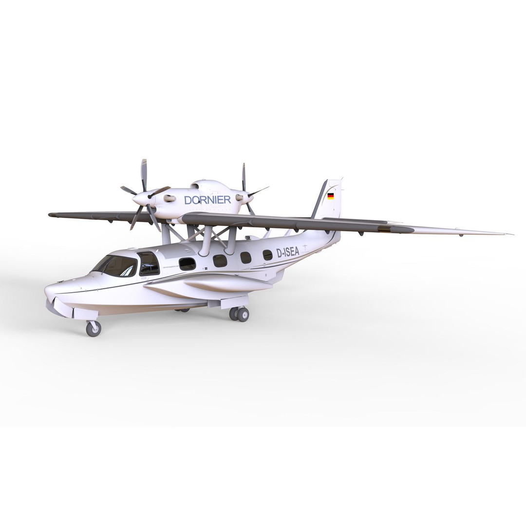Dornier Seastar 3D Model – Low Poly Game Asset, FBX, PBR Textures - View 10
