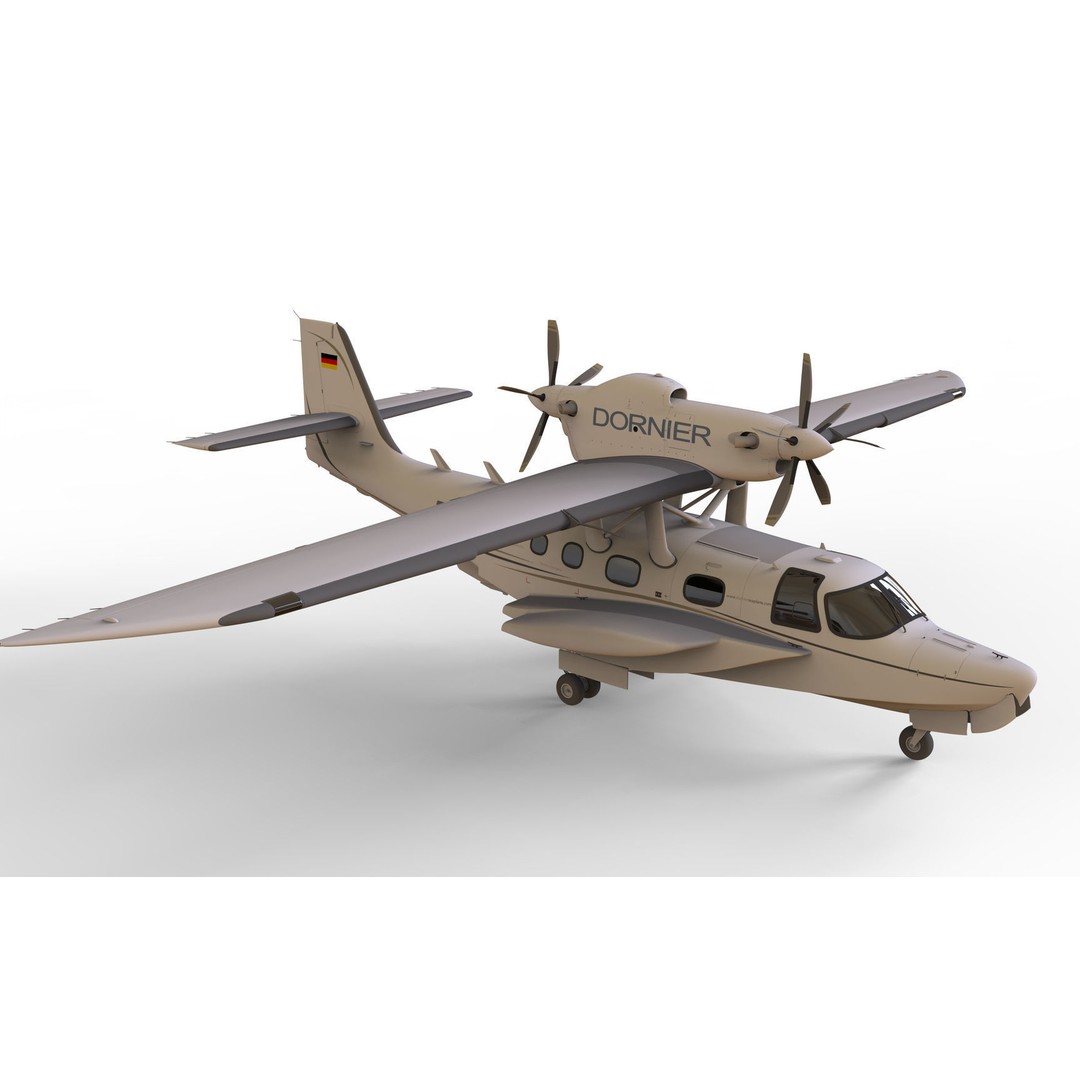 Dornier Seastar 3D Model – Low Poly Game Asset, FBX, PBR Textures - View 11