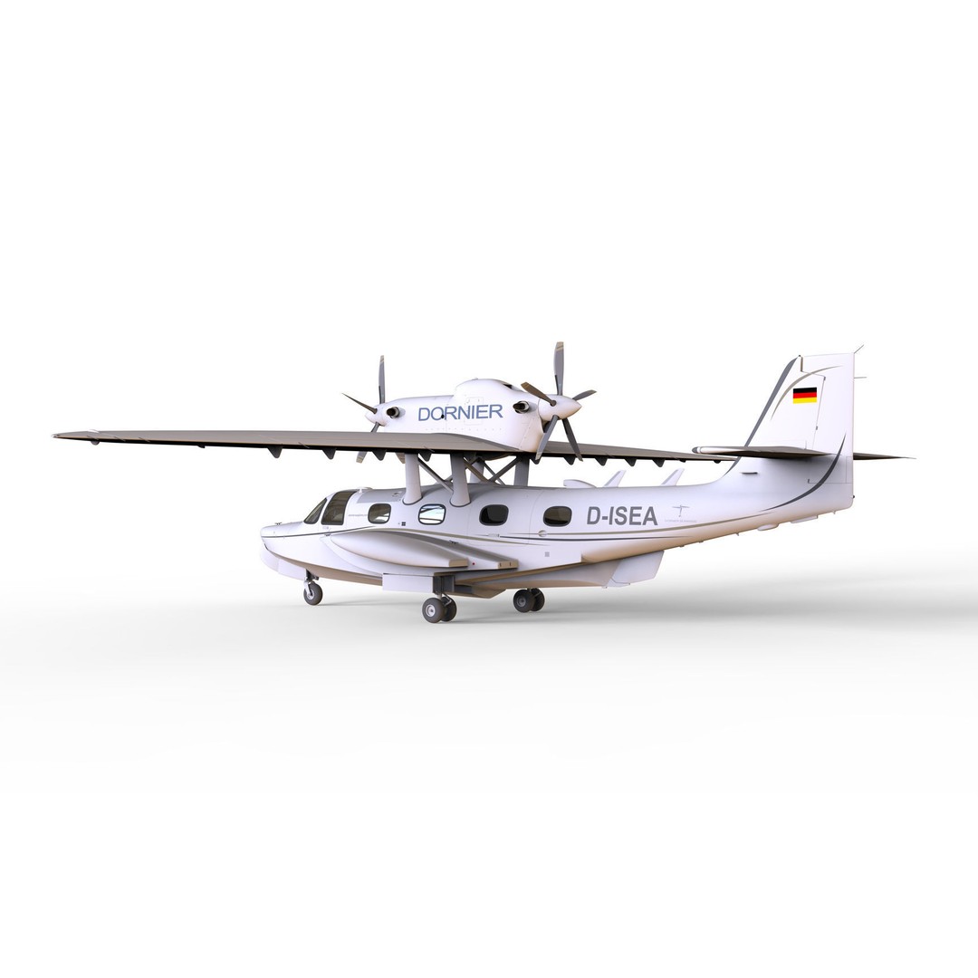 Dornier Seastar 3D Model – Low Poly Game Asset, FBX, PBR Textures - View 12