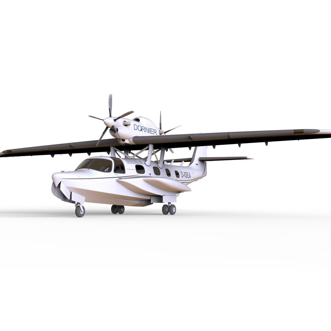 Dornier Seastar 3D Model – Low Poly Game Asset, FBX, PBR Textures - View 13