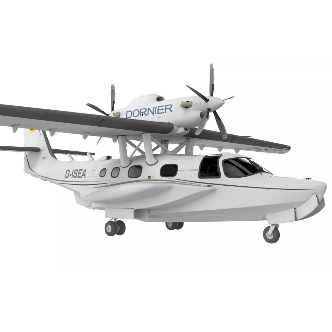 Dornier Seastar 3D Model – Low Poly Game Asset, FBX, PBR Textures - View 2