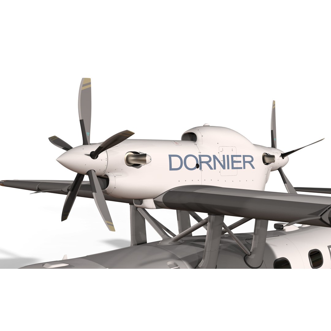 Dornier Seastar 3D Model – Low Poly Game Asset, FBX, PBR Textures - View 21