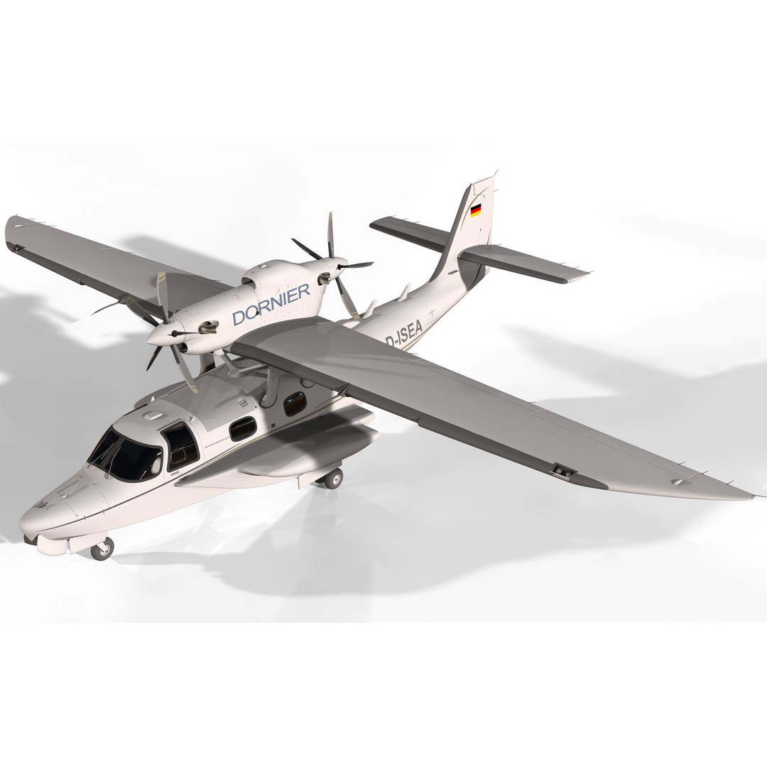 Dornier Seastar 3D Model – Low Poly Game Asset, FBX, PBR Textures - View 22