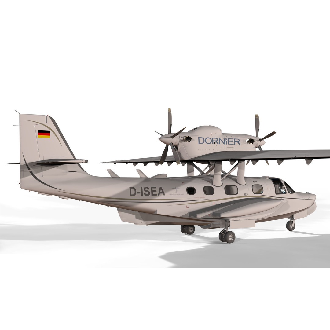 Dornier Seastar 3D Model – Low Poly Game Asset, FBX, PBR Textures - View 23
