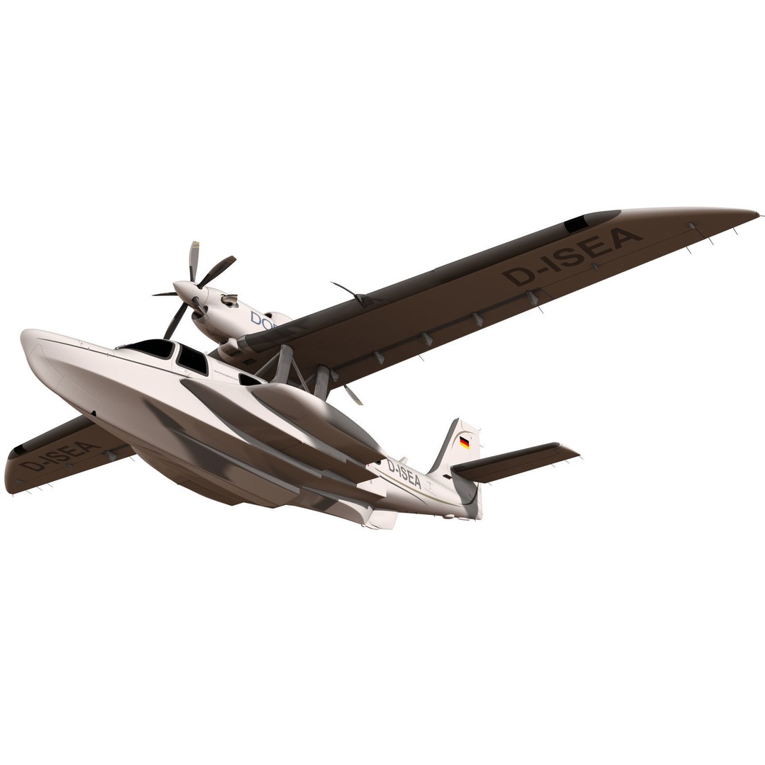 Dornier Seastar 3D Model – Low Poly Game Asset, FBX, PBR Textures - View 25