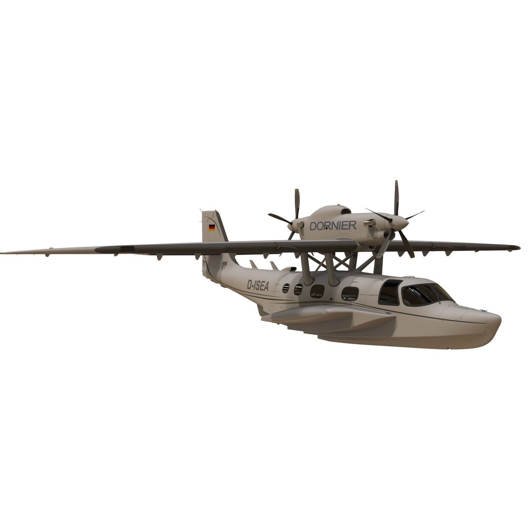 Dornier Seastar 3D Model – Low Poly Game Asset, FBX, PBR Textures - View 28