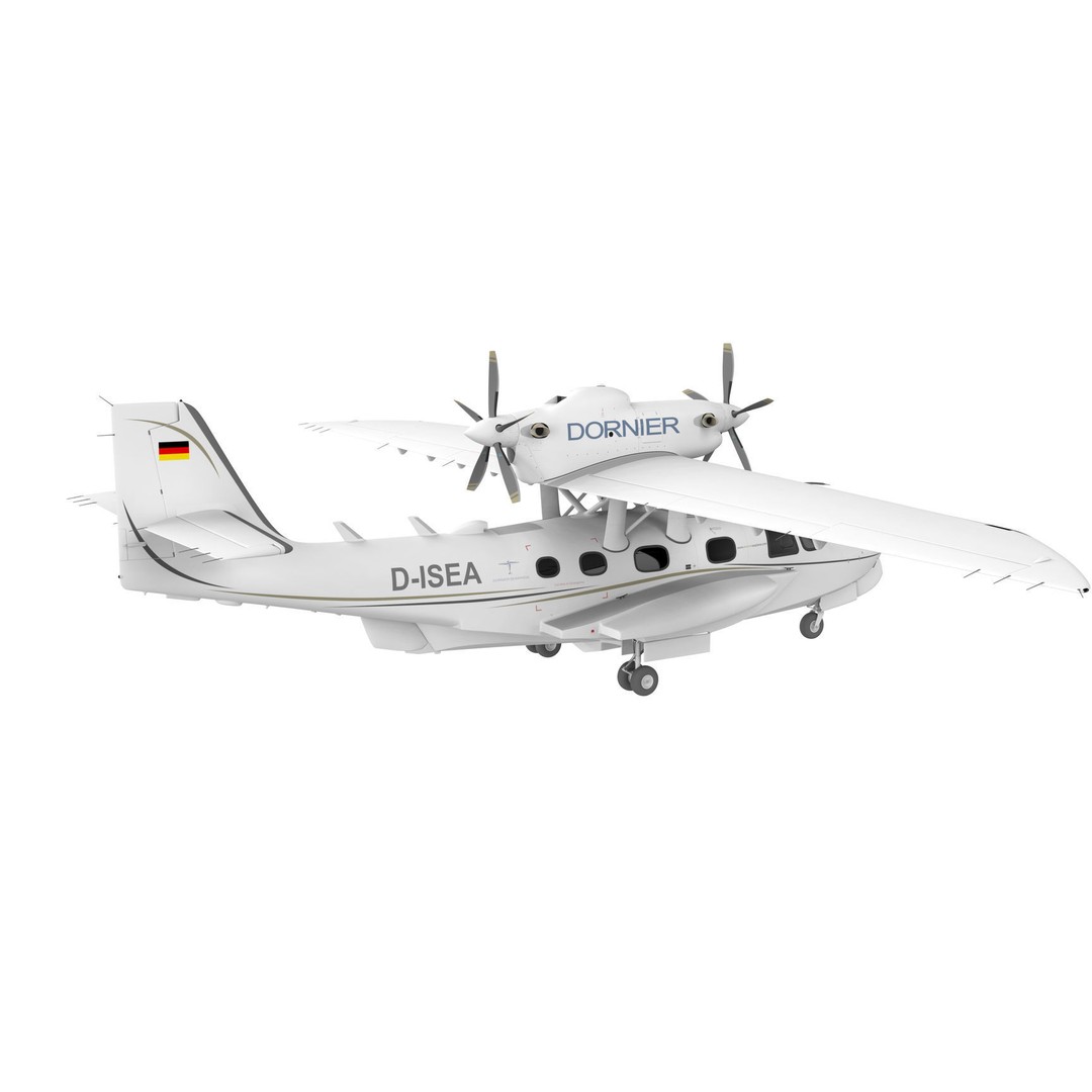 Dornier Seastar 3D Model – Low Poly Game Asset, FBX, PBR Textures - View 3