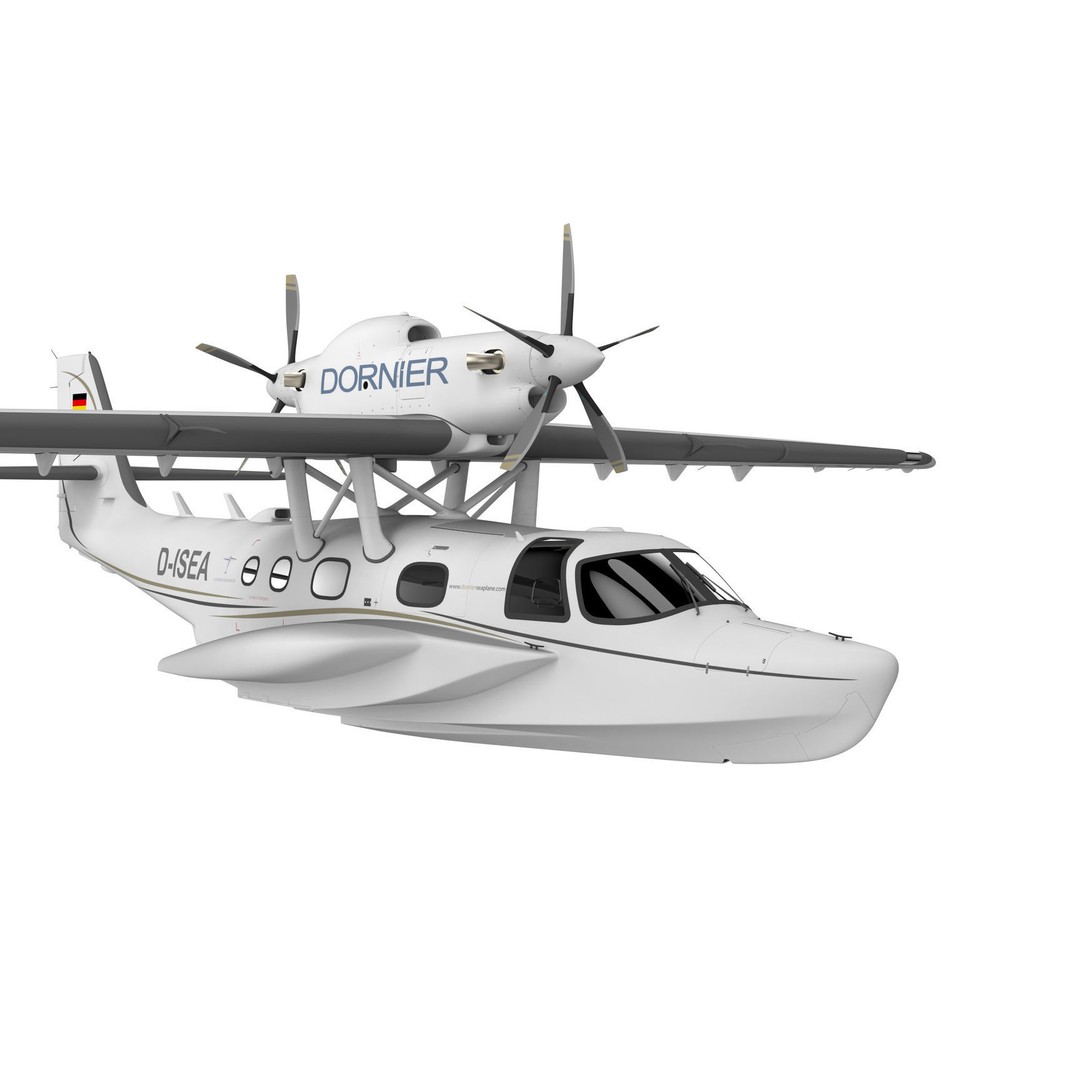 Dornier Seastar 3D Model – Low Poly Game Asset, FBX, PBR Textures - View 34