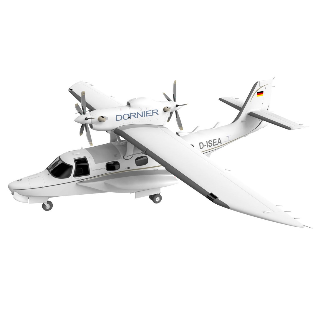 Dornier Seastar 3D Model – Low Poly Game Asset, FBX, PBR Textures - View 4