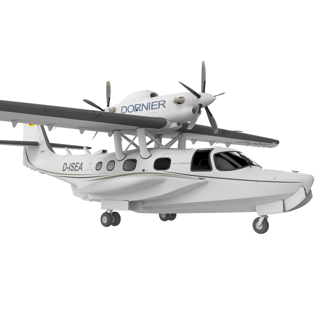 Dornier Seastar 3D Model – Low Poly Game Asset, FBX, PBR Textures - View 41