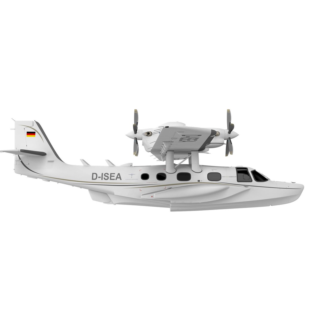 Dornier Seastar 3D Model – Low Poly Game Asset, FBX, PBR Textures - View 44