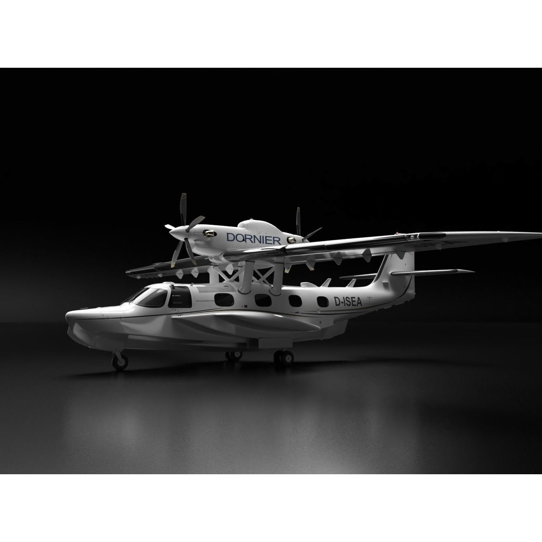 Dornier Seastar 3D Model – Low Poly Game Asset, FBX, PBR Textures - View 5