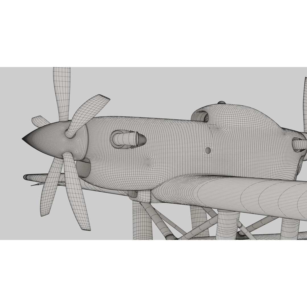 Dornier Seastar 3D Model – Low Poly Game Asset, FBX, PBR Textures - View 54