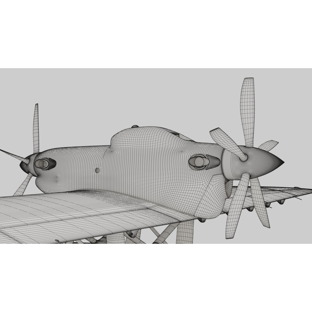 Dornier Seastar 3D Model – Low Poly Game Asset, FBX, PBR Textures - View 55